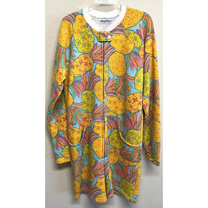 Chubbies One Piece Pajama Romper Men's Size S Pineapple Print Yellow Chubbsies